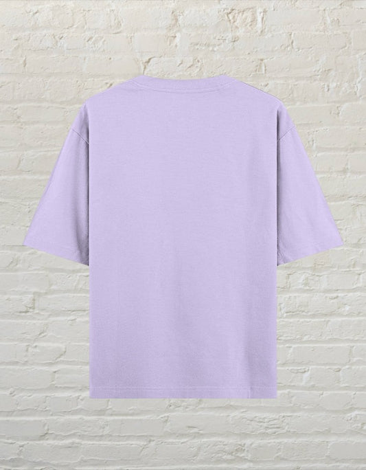 CoreTeez unisex oversized minimalist T-shirt in lavender cotton