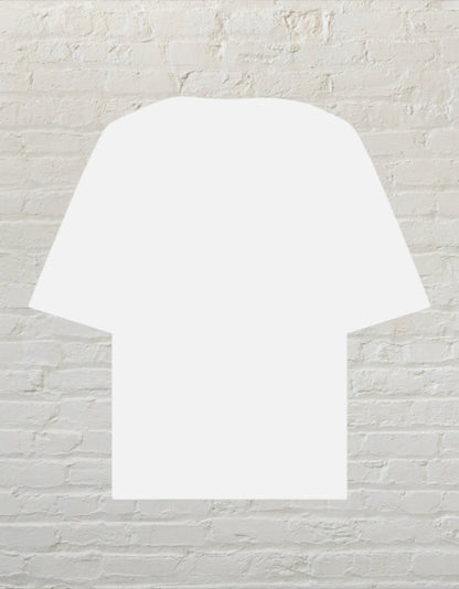 CoreTeez unisex oversized white cotton t-shirt with a blank back view.