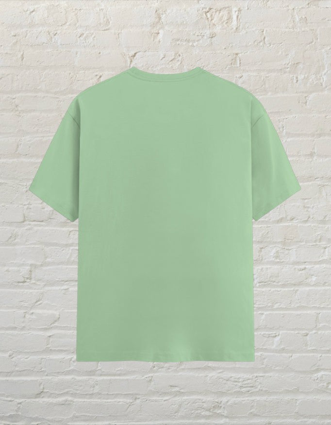 CoreTeez unisex regular fit cotton t-shirt in jade, shown from the back.