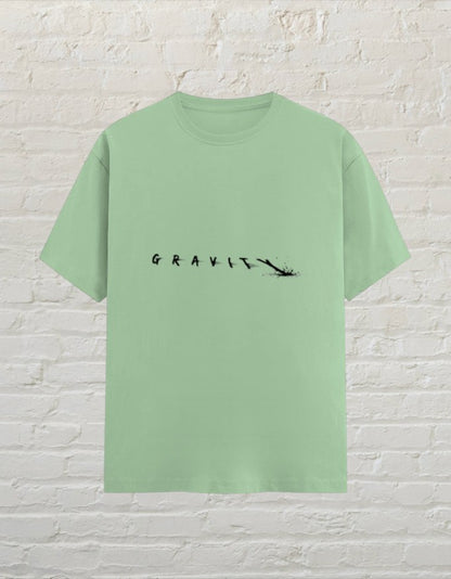CoreTeez unisex jade cotton graphic t-shirt with minimalist Gravity text design .