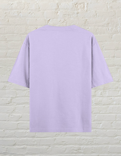 CoreTeez unisex oversized cotton t-shirt in lavender, back view
