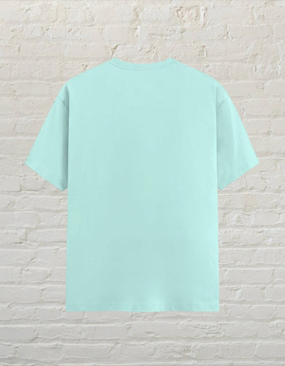 Back view of a plain mint CoreTeez unisex cotton t-shirt 