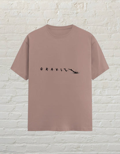 CoreTeez unisex mushroom cotton t-shirt featuring a minimalist Gravity graphic print 